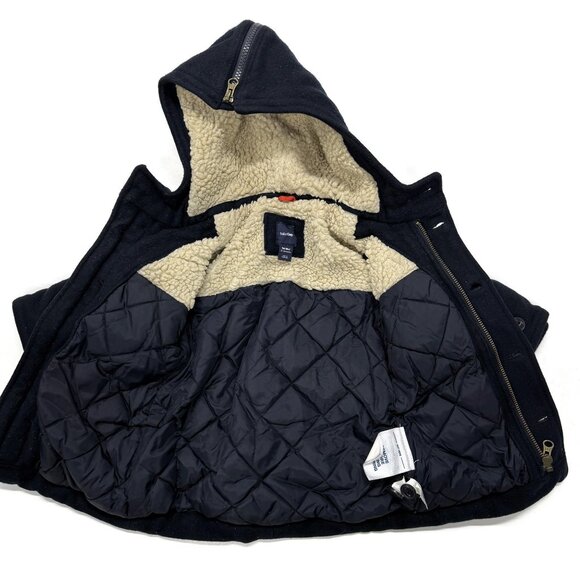 Baby Gap Boys Peacoat Coat Jacket‎ Navy Blue Toddler 12-18 Months Wool - Picture 10 of 13